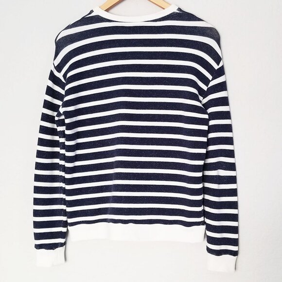 Comptoir Des Cotonniers  Striped Crewneck Pullover Jumper Sweatshirt XS Cotton - Picture 3 of 14